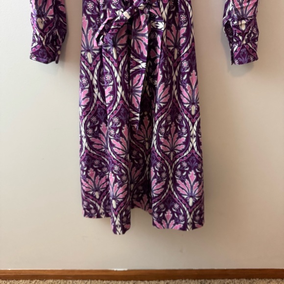 Talbots women’s Modern poplin shirtdress floral Size 12 - Picture 7 of 11